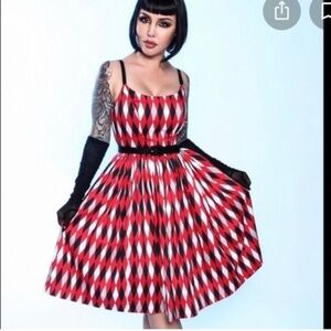 Pinup Couture Jenny Med Harlequin Dress PUG